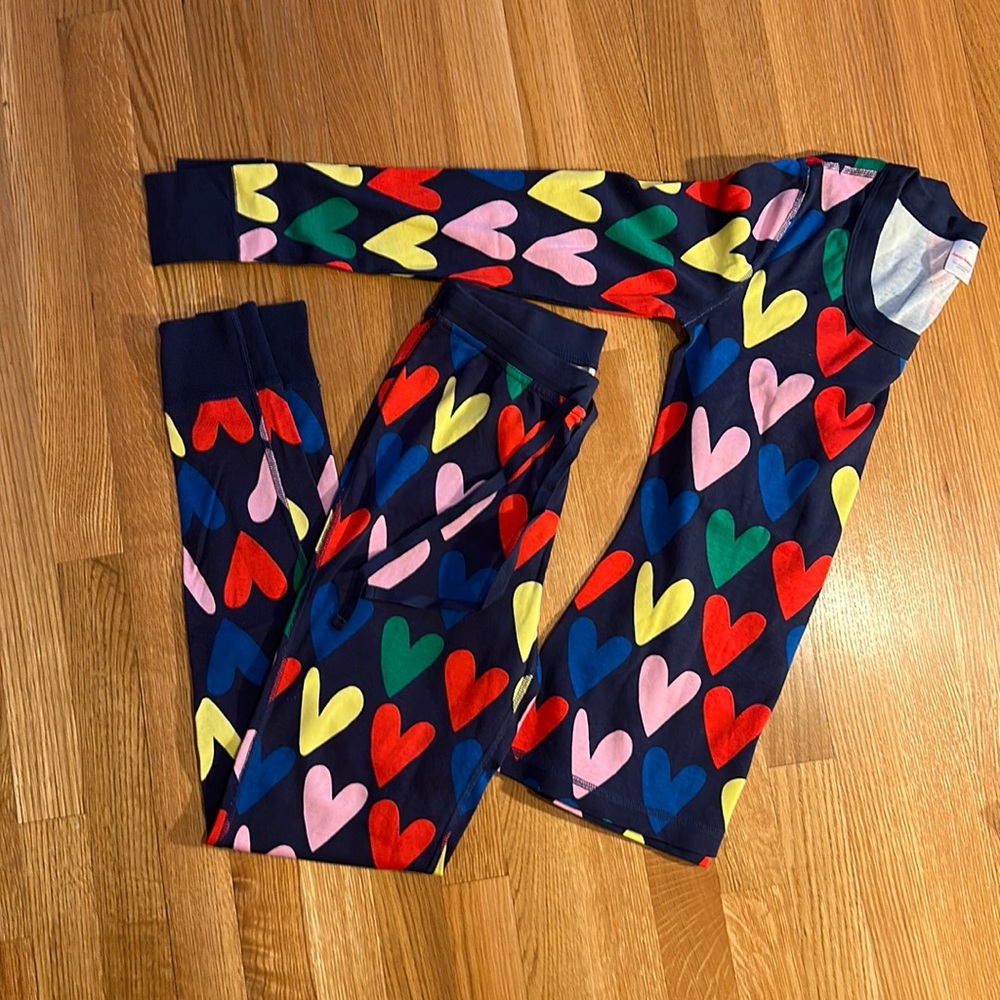 NWOT XS Hanna Andersson Happy Heart Long John